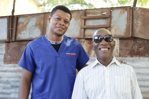 Elderly with caretaker 