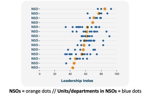 Quality of Leadership Index, by department inside each NSO