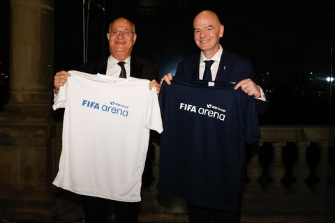 IDB President Ilan Goldfajn and FIFA President Gianni Infantino
