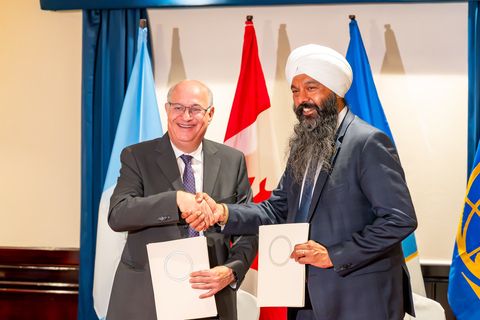 IDB Group President Ilan Goldfajn, and Canada’s Secretary of State (International Development) Randeep Sarai