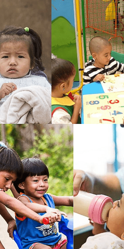 A collage of a person and children. Innovation - Inter-American Development Bank - IDB